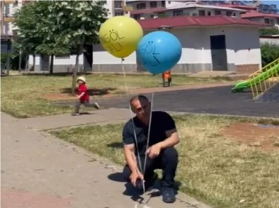 G&ouml;ky&uuml;z&uuml;ne Bırakılan S&uuml;rpriz Balonlar Merak Uyandırdı
