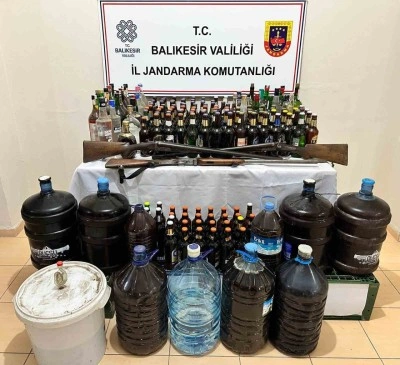 Gönen’de kaçak ve sahte alkol operasyonu