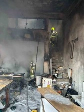 Gönen’de marangoz atölyesinde yangın