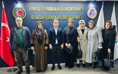 HAK-İŞ Diyarbakır İl Başkanı Ak&uuml;z&uuml;m&rsquo;e Anlamlı Ziyaret