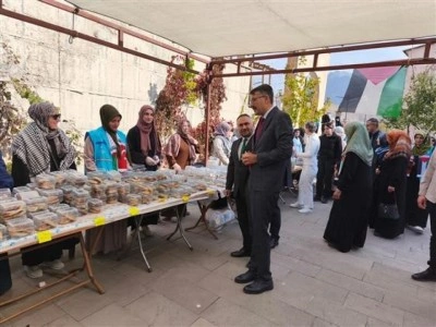 Hakkari&rsquo;de Gazze yararına hayır &ccedil;arşısı kuruldu