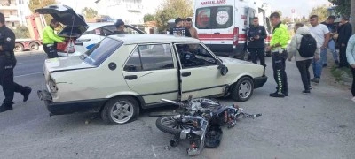 Hatalı sollama kaza getirdi: 2 yaralı