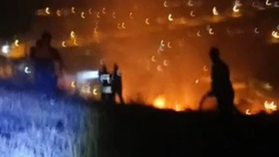 Hatay Antakya'da Gece Yarısı Orman Yangını