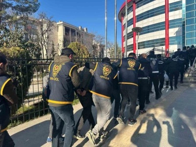 Hırsızlık operasyonunda gözaltına alınan 36 adliyeye sevk edildi