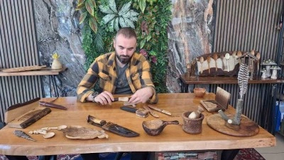 Hobisi işe dönüştü, Trabzon’dan dünyaya el emeği ahşap ürünler gönderiyor