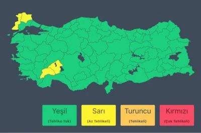 İ&ccedil;işleri Bakanlığı 4 şehri  uyardı