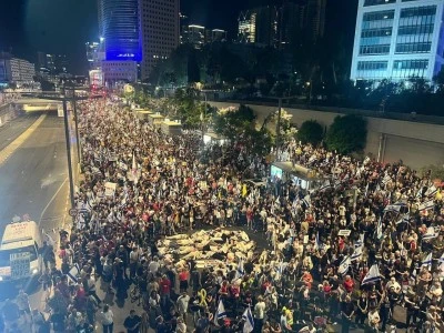 İsrail’de On Binlerce Kişi Gazze İşgal Planına Karşı Hükümeti Protesto Etti