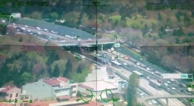 İstanbul’da polis helikopteri havadan kenti taradı