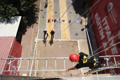 İtfaiye eri adayları ter döktüler