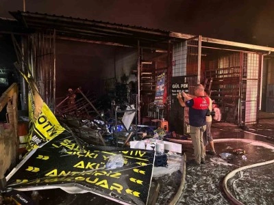 Sanayi sitesinde yangın