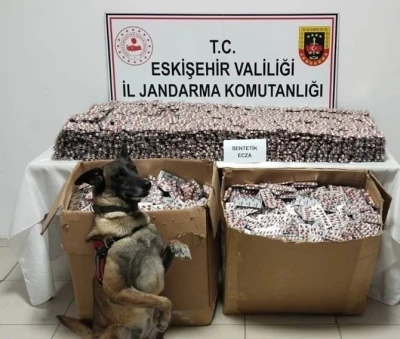 Jandarma 84 bin adet sentetik ecza hapı ele ge&ccedil;irdi, 3 kişi tutuklandı