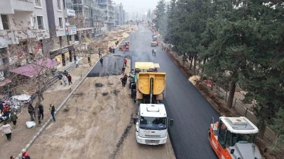 Kahramanmaraş&rsquo;ta Azerbaycan Bulvarı&rsquo;na asfalt &ccedil;alışması