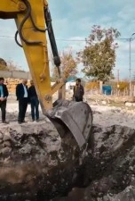 Kahramanmaraş’ta kepçeyle mozaik arandı