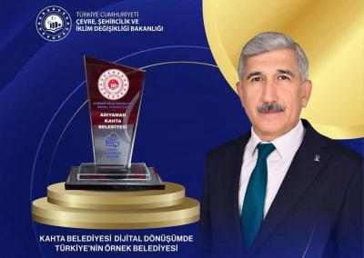 Kahta Belediyesi&rsquo;ne Dijital Belediyecilikte "Başarı &Ouml;d&uuml;l&uuml;" verildi