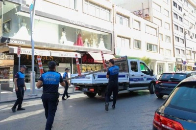 Kaldırım işgallerine zabıta müdahalesi