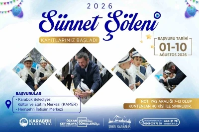 Karab&uuml;k&rsquo;te 3. Geleneksel S&uuml;nnet Ş&ouml;leni i&ccedil;in kayıtlar alınıyor
