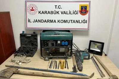 Karabük'te Kaçak Kazıya Suçüstü Baskın