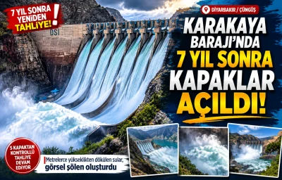 Karakaya Barajı&rsquo;nda 7 Yıl Sonra Yeniden Tahliye