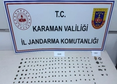 Karaman&rsquo;da 148 adet tarihi sikke ele ge&ccedil;irildi: 10 tutuklama