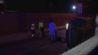 Kartal’da kontrolden çıkan araç yan yattı: 1 ölü