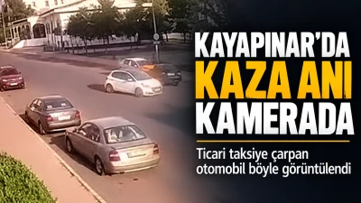 Kayapınar&rsquo;da ticari taksiye &ccedil;arpan otomobil kamerada