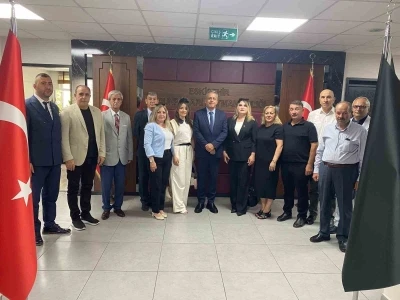 Kaymakam Şahin&rsquo;e muhtarlardan hayırlı olsun ziyareti