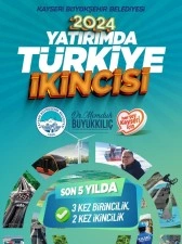 Kayseri B&uuml;y&uuml;kşehir Belediyesi; yatırımda T&uuml;rkiye ikincisi