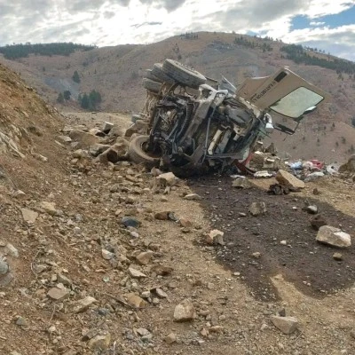Kayseri Yahyalı’da Beton Mikseri Dağdan Yuvarlandı: 1 Yaralı