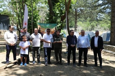 Kazdağları’nda baba-çocuk doğa kampı düzenlendi