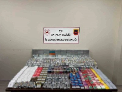 Kemer’de kaçak sigara operasyonu