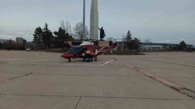 Konya’da hava ambulansı kalp krizi geçiren hasta için havalandı