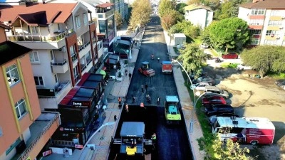 K&ouml;rfez&rsquo;de hafta sonu asfalt mesaisi