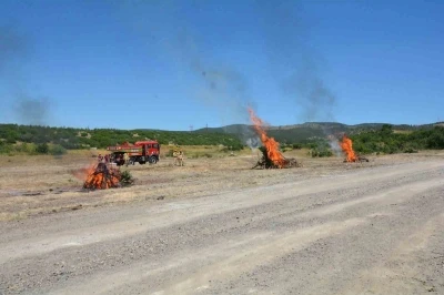 K&uuml;tahya&rsquo;da orman yangını tatbikatı