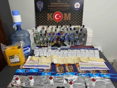 Kütahya’da sahte alkol ve sigara operasyonu: 2 kişi tutuklandı