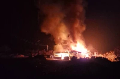 Malatya'da çıkan yangında bir ev küle döndü