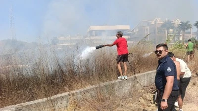 Manavgat'ta Makilik Alanda Yangın: Alevler Villaların Bahçelerine Ulaştı