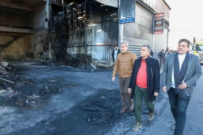 Manavgat’ta yangın mağduru esnafa destek ziyareti