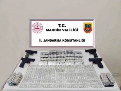 Mardin’de 4 adet ruhsatsız tabanca ve uyuşturucu ele geçirildi: 2 tutuklama