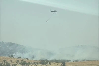 Mardin’de orman yangını: Helikopterlerle müdahale ediliyor