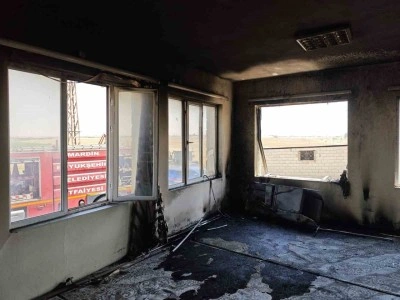 Mardin’de taziye evinde çıkan yangın söndürüldü