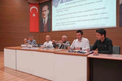 &Uuml;retici Pazar Yeri i&ccedil;in kura &ccedil;ekimi yapıldı