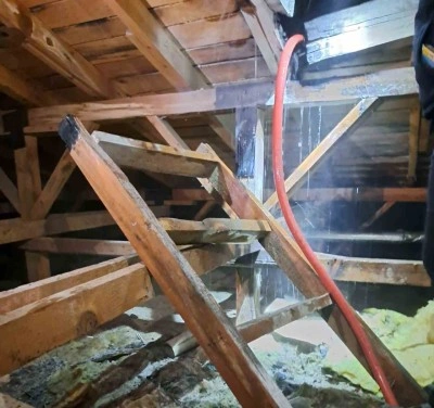 Menteşe TOKİ’de çatı yangını korkuttu