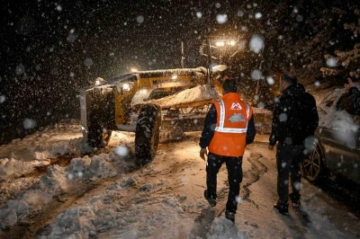 Kar yağışına karşı 13 ilçede 7/24 teyakkuzda