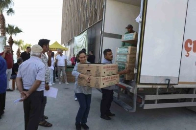 Üreticiye fide ve güneş paneli desteği verildi