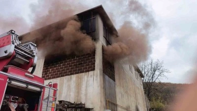 Meyve kasalarının bulunduğu depo k&uuml;le d&ouml;nd&uuml;