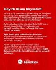 MHP’li Ersoy’dan Kayseri’ye bir müjde daha