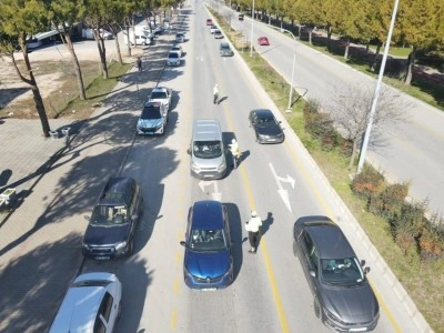 Muğla’da drone destekli trafik denetimi