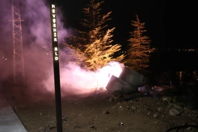 Nevşehir’de Açık Bırakılan Elektrik Kablosu Yağmurda Kısa Devre Yaparak Alev Aldı