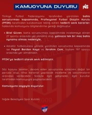Niğde Belediyespor&rsquo;dan futbolcularla ilgili bahis soruşturmasına ilişkin a&ccedil;ıklama