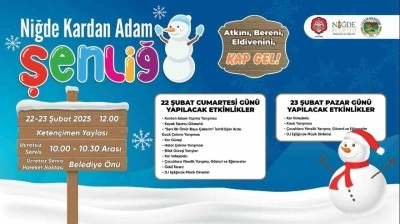 Niğde’de Kardan Adam Şenliği Başlıyor